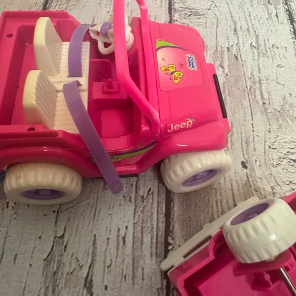 Vintage Pink Kelly Jeep and Trailer with dolls - Picture 11 of 11